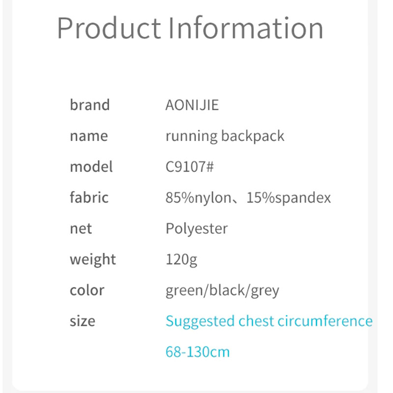 Jual Baju Lari Aonijie Hydration Backpack Vest Gray Original C9107 - Blue - v3.ncrsport.com